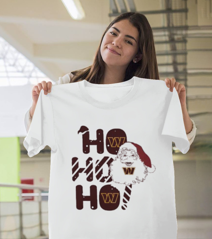 Washington Commanders Christmas Santa Ho Ho Ho T-Shirt