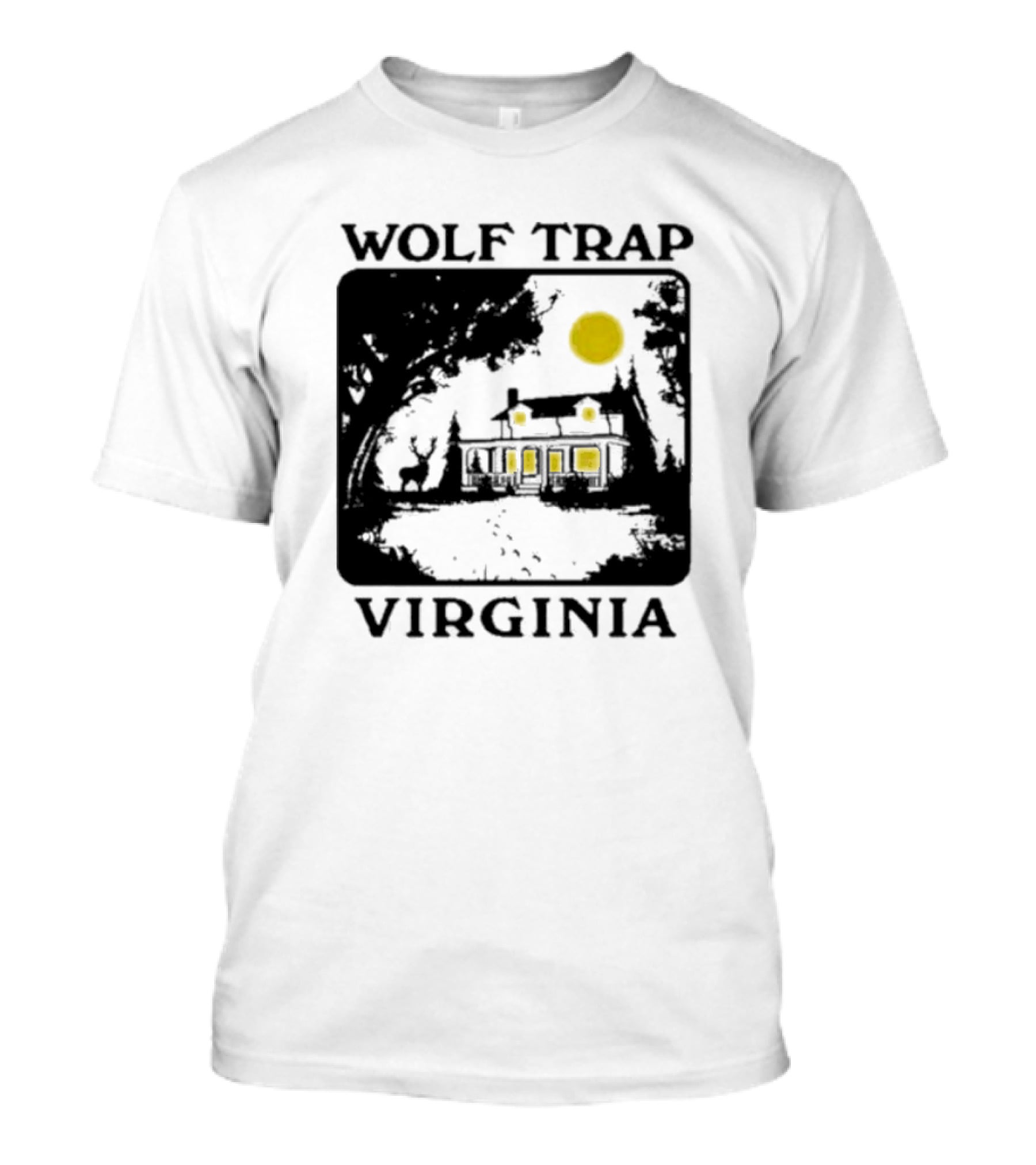 Wolf Trap Virginia Moonlit House Scene T-Shirt