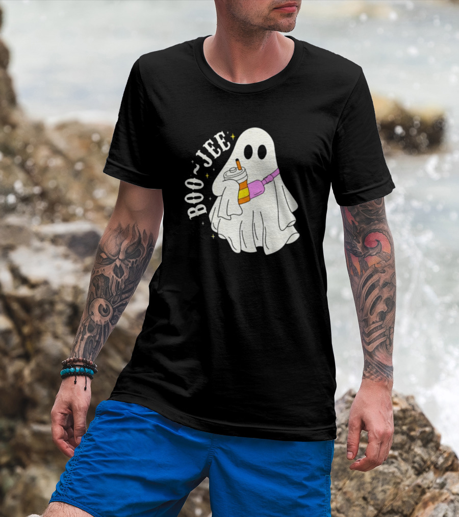 Boo Jee Ghost Cute Funny Halloween Ghost Boo-Jee T-Shirt