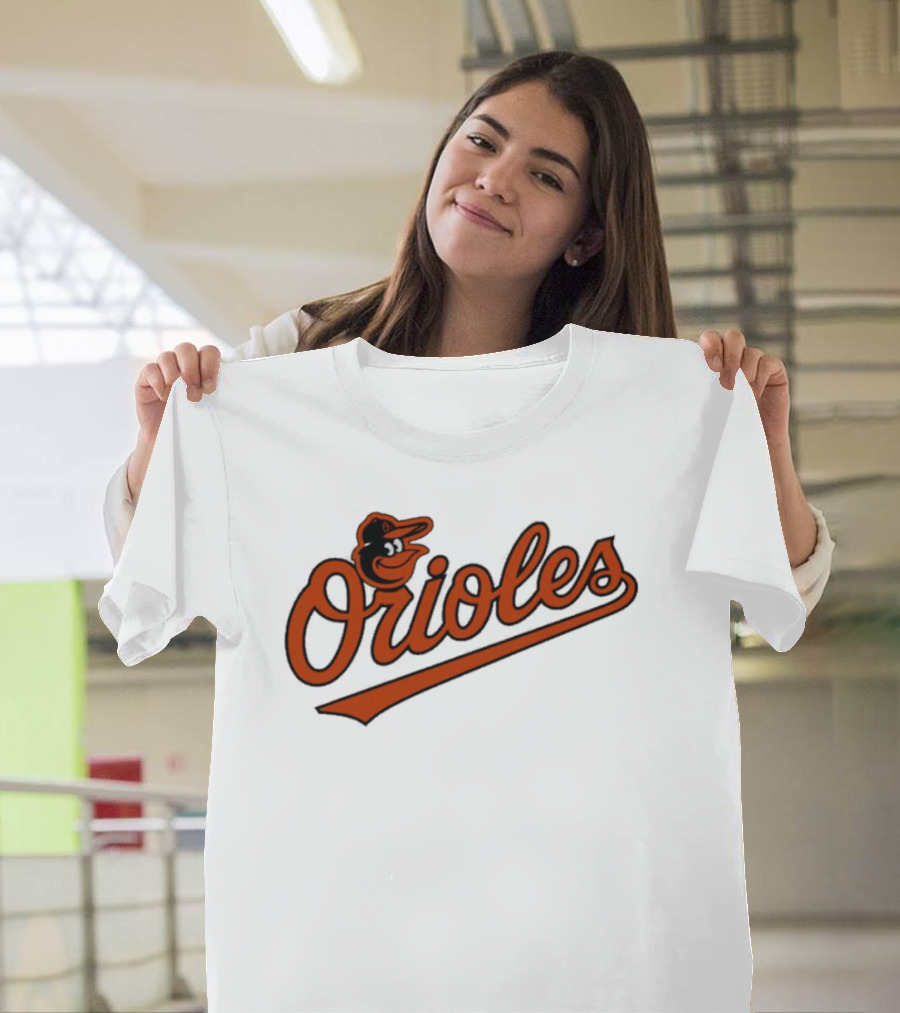 Orioles Baltimore Classic Script Logo Baseball Team T-Shirt
