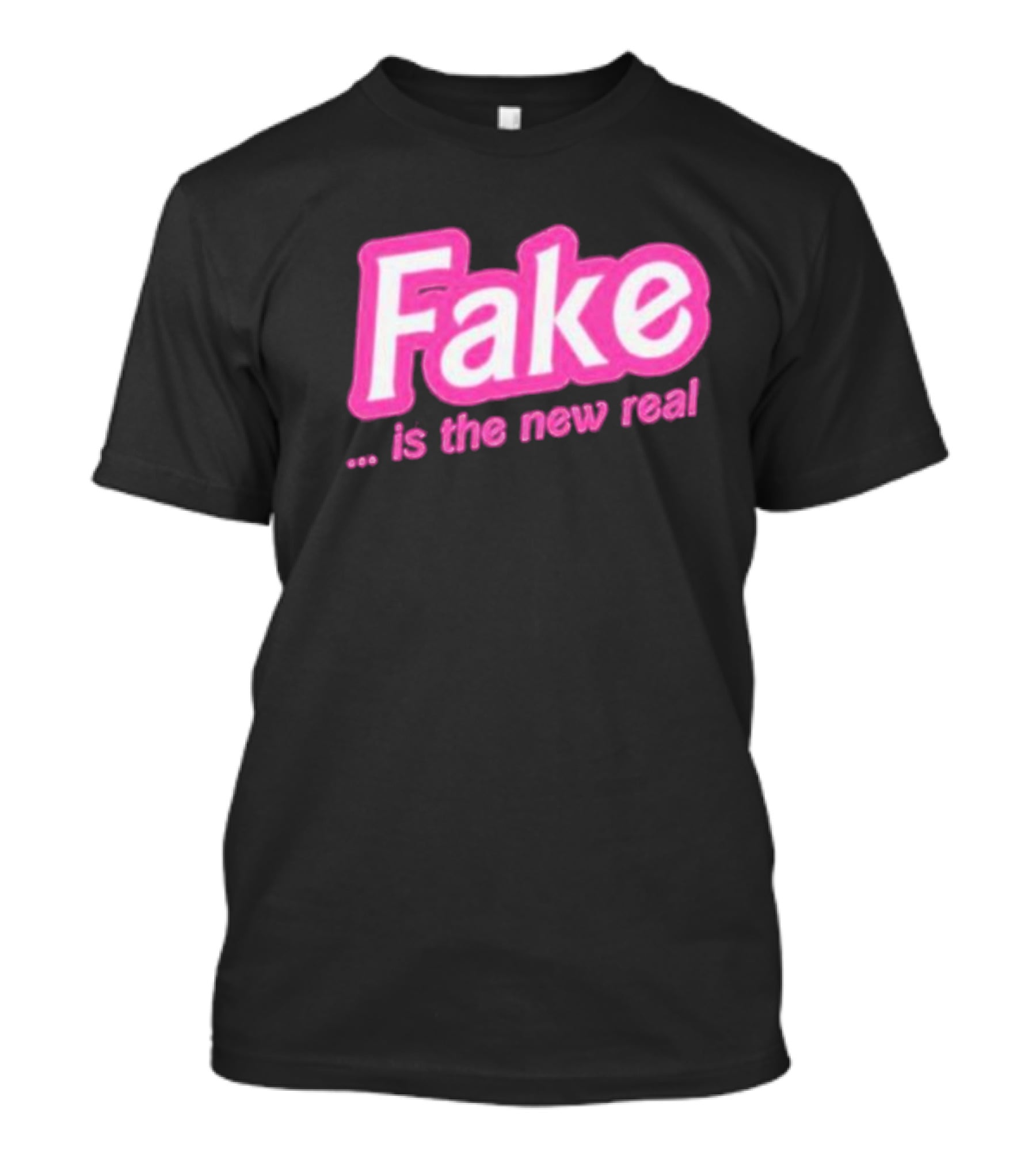 Beabimbo Fake Is The New Real Pink T-Shirt