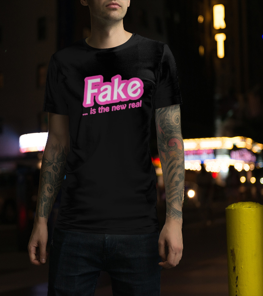 Beabimbo Fake Is The New Real Pink T-Shirt