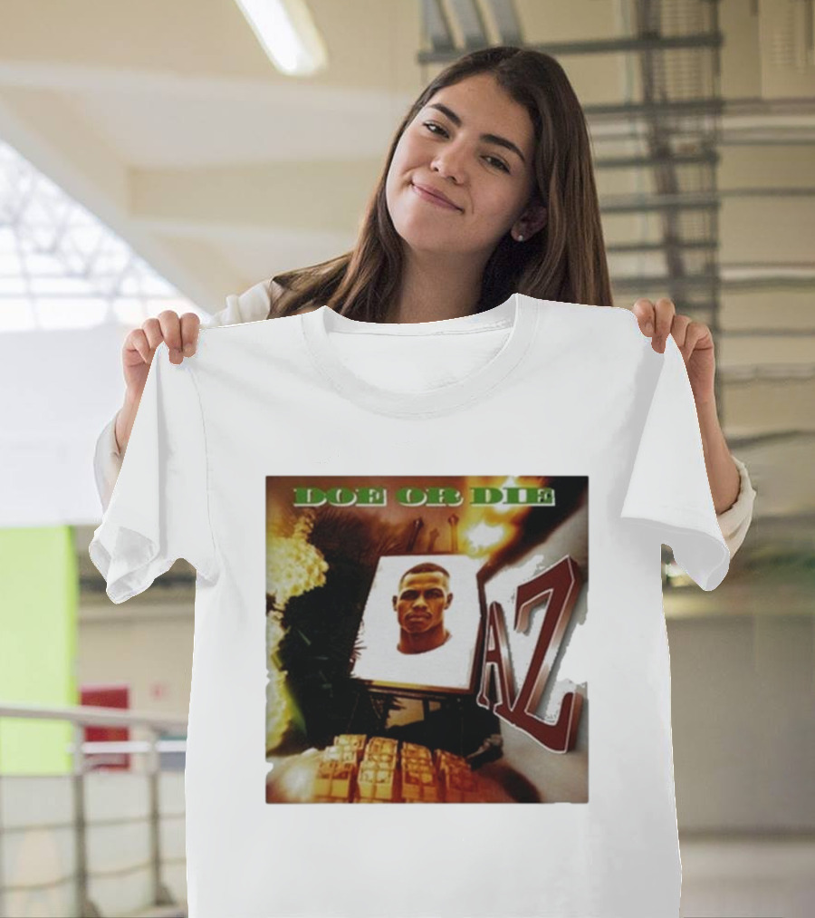 Up North Trips AZ Doe Or Die Album Cover Art 90s Hip Hop Classic T-Shirt