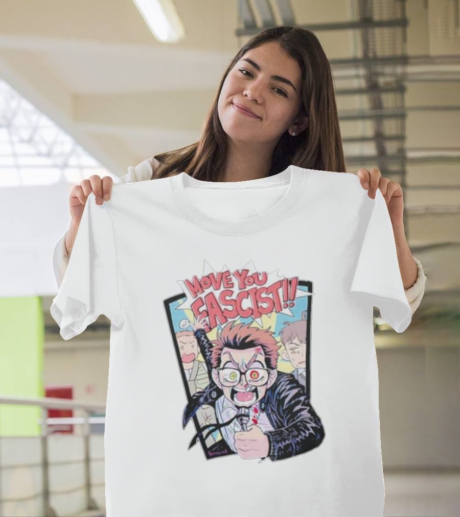 Feriowind Move You Fascist Comic Style Rage Manga Character Explosion T-Shirt
