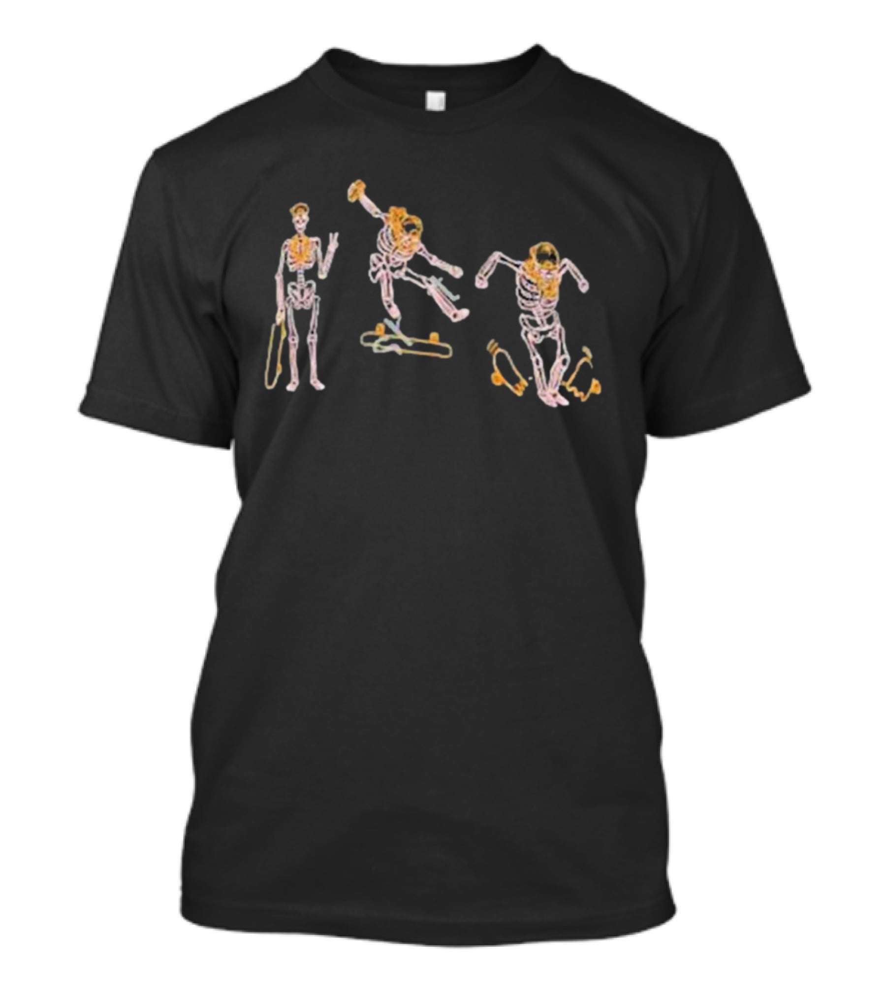 Punz Merch Skeleton Skateboard Trio T-Shirt