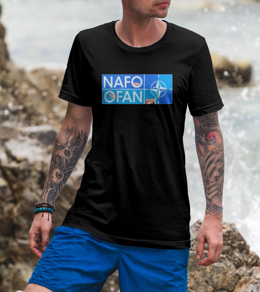 NAFO OFAN Shiba Inu NATO Star Emblem T-Shirt