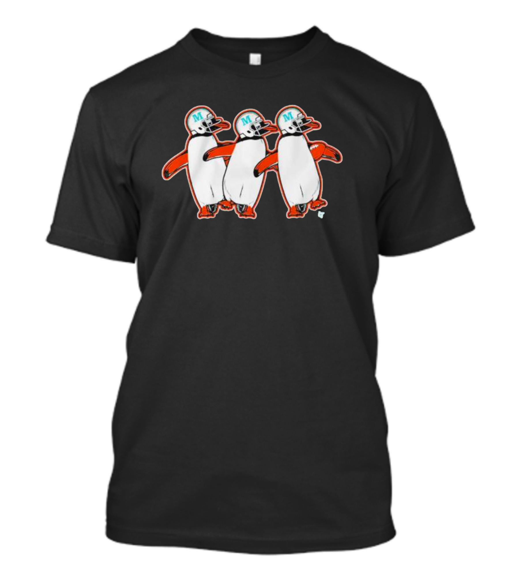 Miami Marlins Penguin Helmet Dance T-Shirt