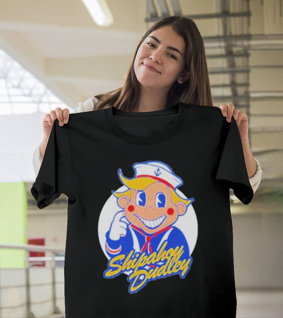 Shipahoy Dudley Sailor Character With Bendy Smile T-Shirt