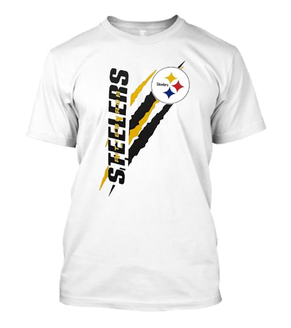 Pittsburgh Steelers Yellow Scratch Emblem T-Shirt