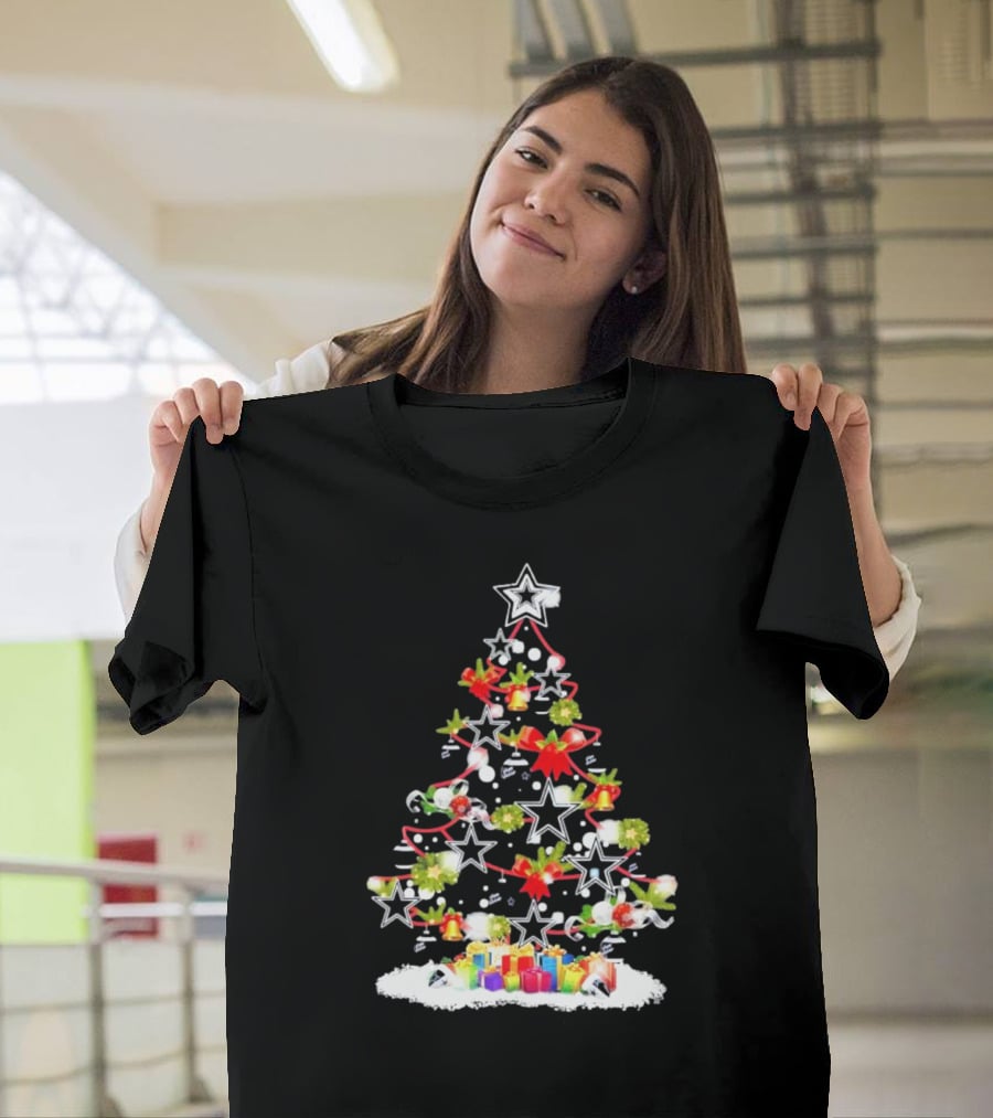 Dallas Cowboys Christmas Tree Star Ornaments T-Shirt