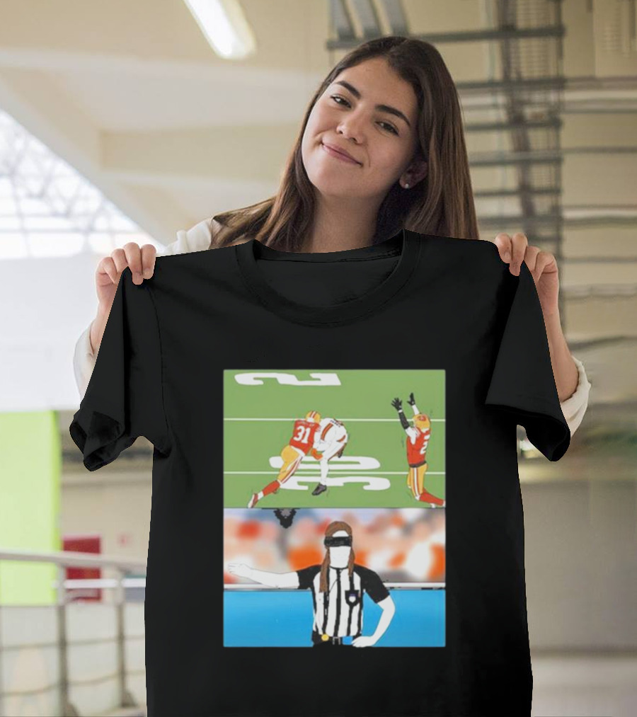 Rita Oak Day 40 Ref Box Blindfolded Referee Football Scene T-Shirt