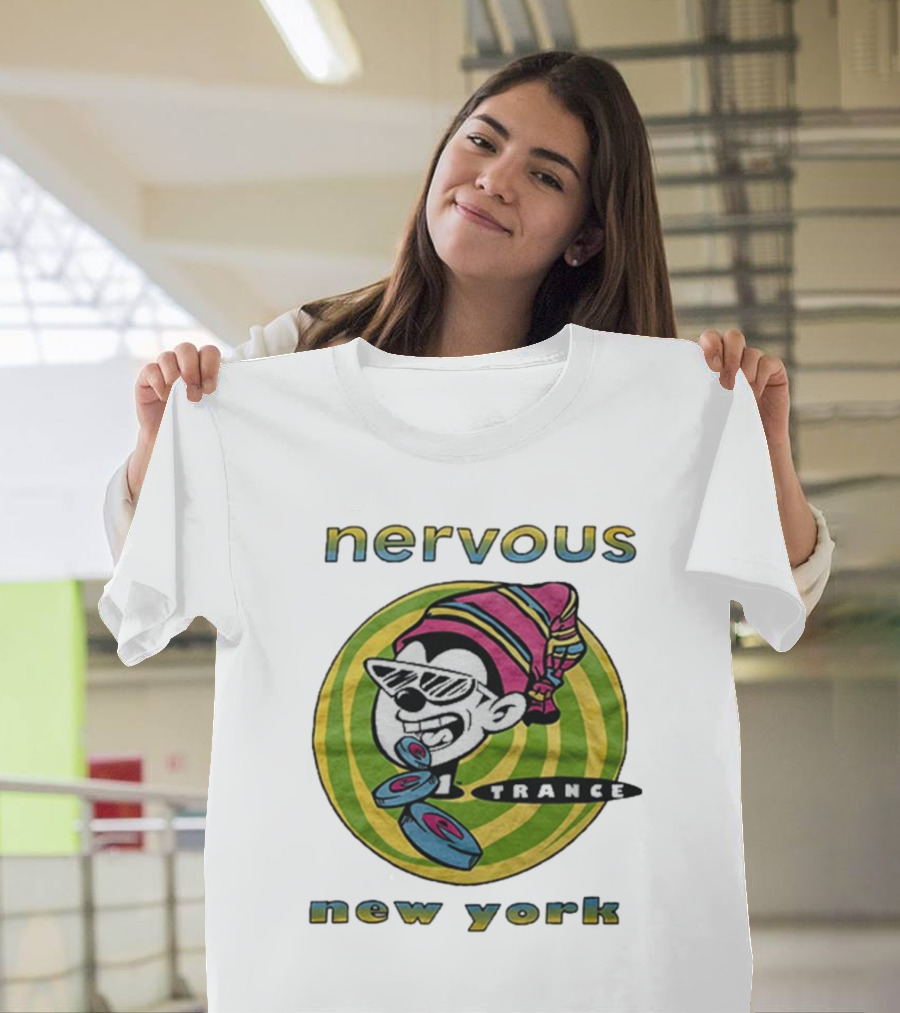 Nervous Trance New York Iconic Cartoon DJ T-Shirt