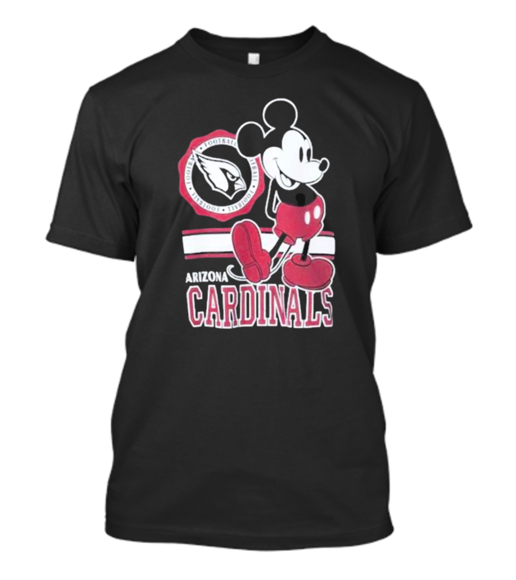Arizona Cardinals Mickey Mouse Football Team Fan Gear T-Shirt