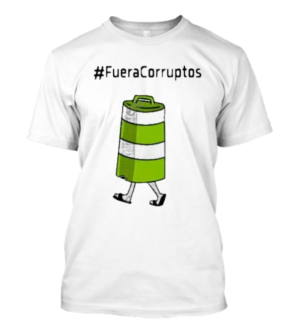 Paola Hurtado Uri Samayoa #FueraCorruptos Walking Traffic Cone Image T-Shirt