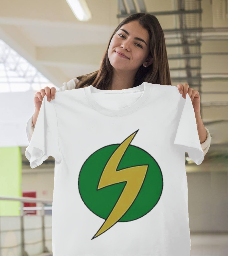 PowerEdd Green Yellow Lightning Bolt T-Shirt