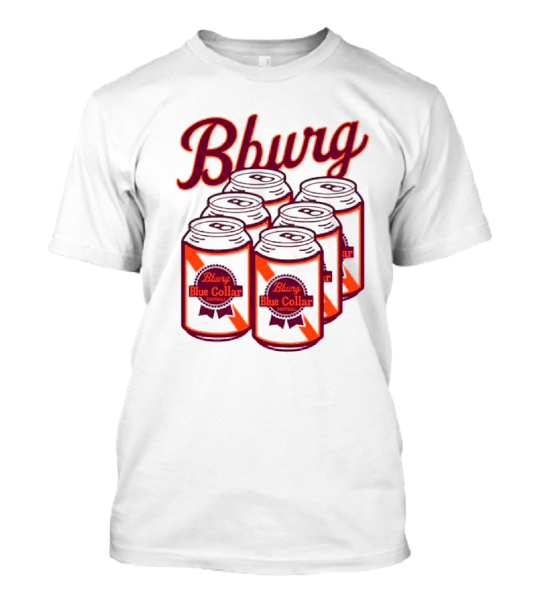 Bburg Blue Collar Football Cans T-Shirt