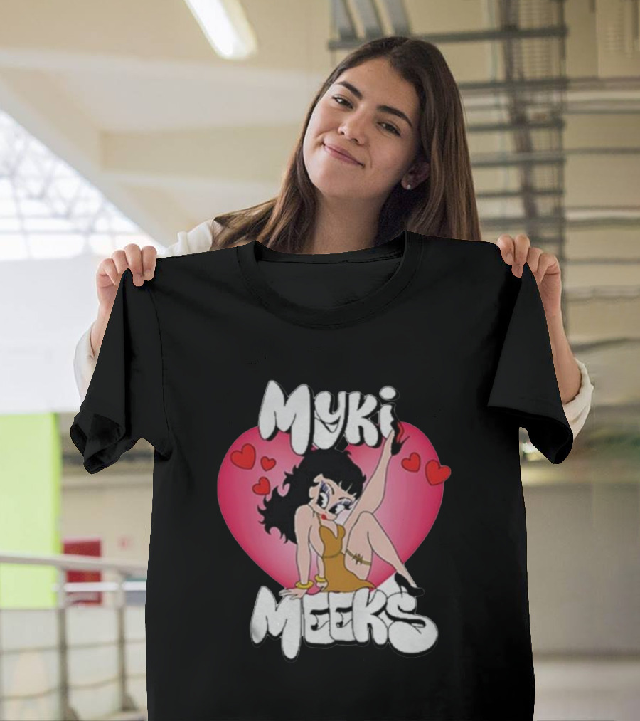 Myki Meeks Heart Cartoon Character With Hearts T-Shirt