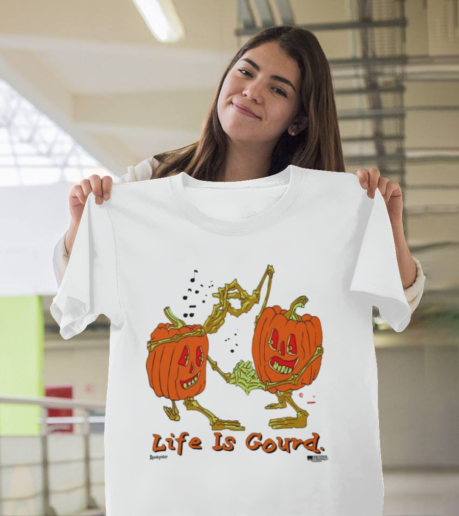 Online Ceramics Dancing Skeleton Pumpkins Life Is Gourd T-Shirt