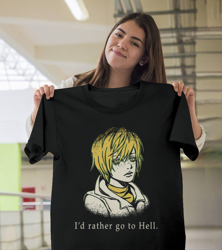 Silent Hill I'd Rather Go to Hell Anime Character T-Shirt