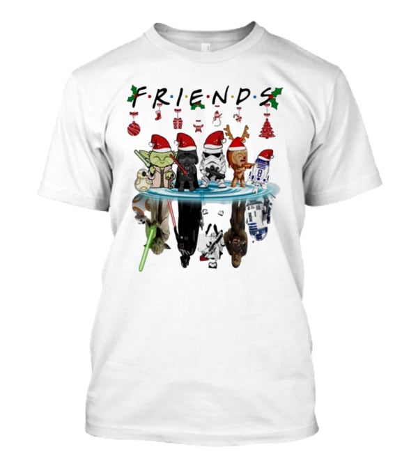 Friends Christmas Star Wars Characters Holiday Special T-Shirt