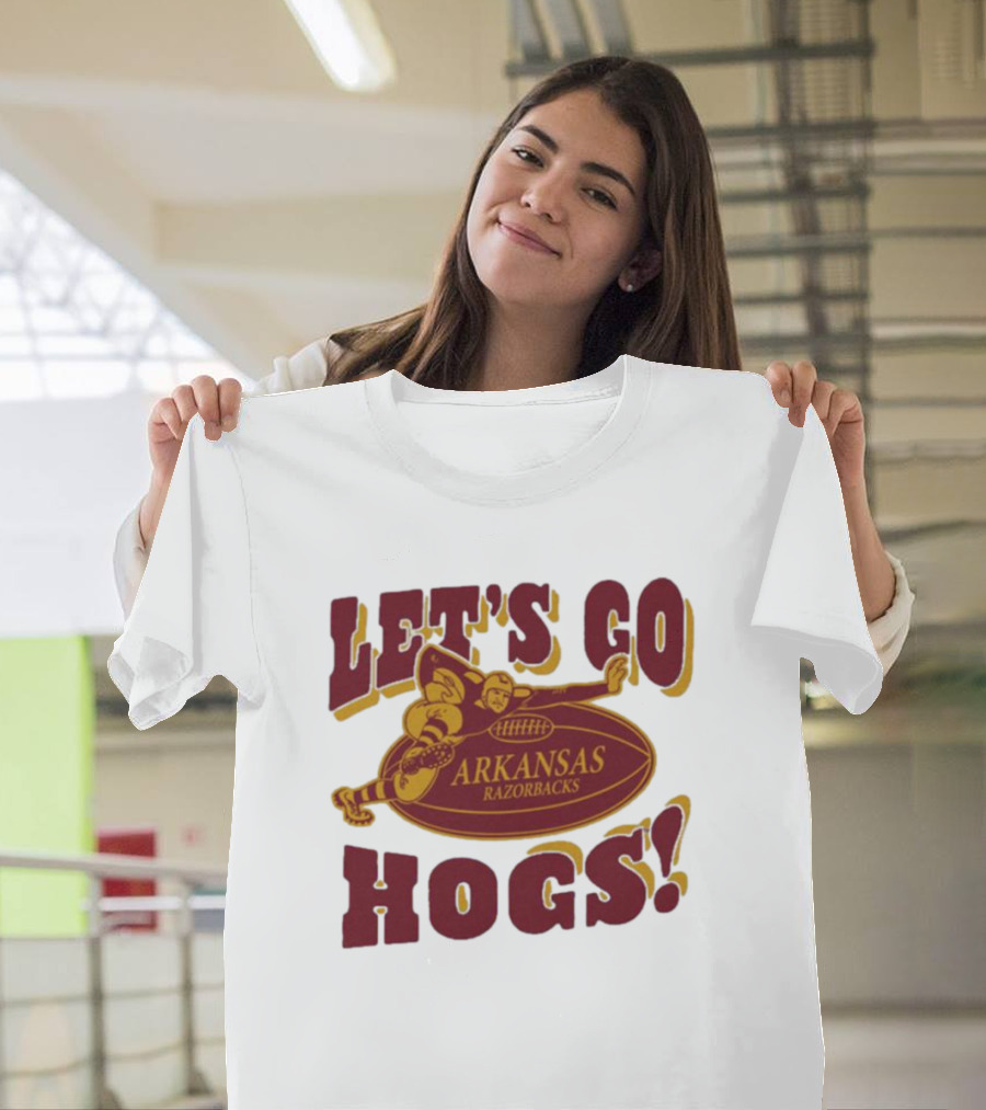 Let's Go Hogs Arkansas Razorbacks Stiff Arm T-Shirt