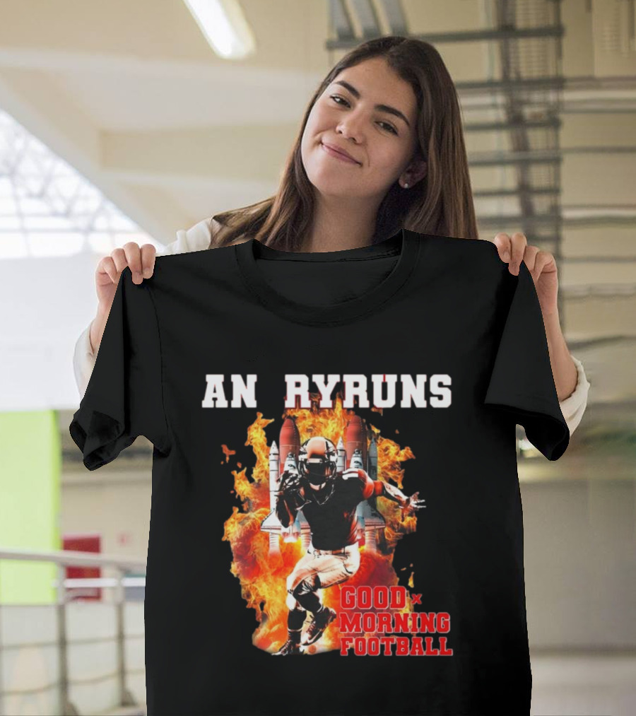Angry Runs Good Morning Football Explosive Football Action T-Shirt