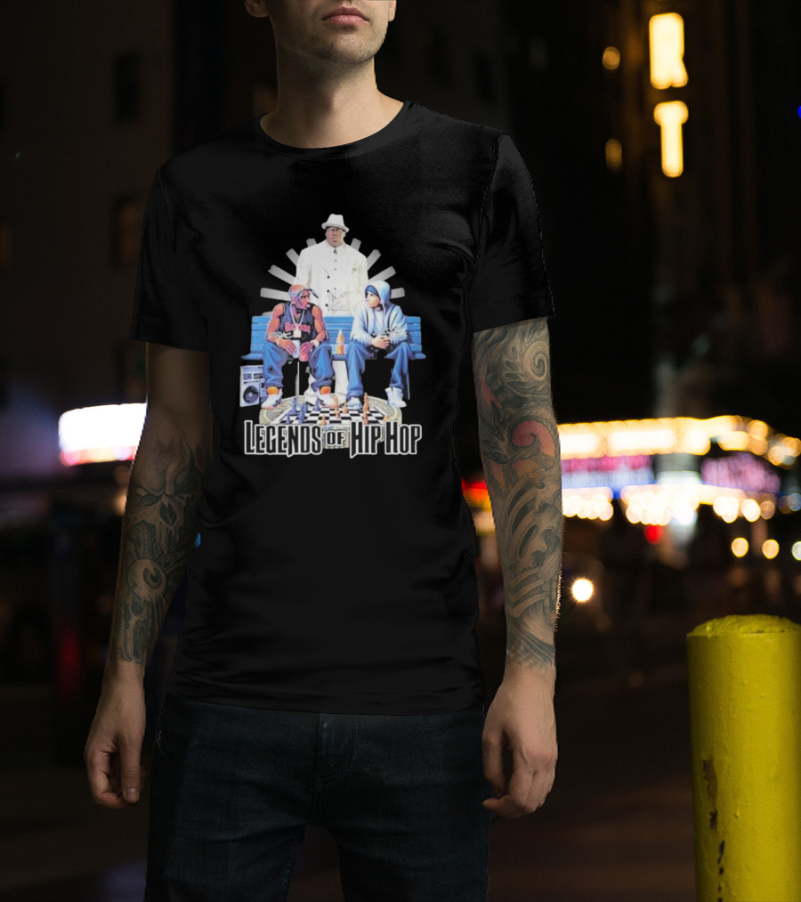The Eminem Show Legends Of Hip Hop Bench Chess Game Boombox Trio T-Shirt