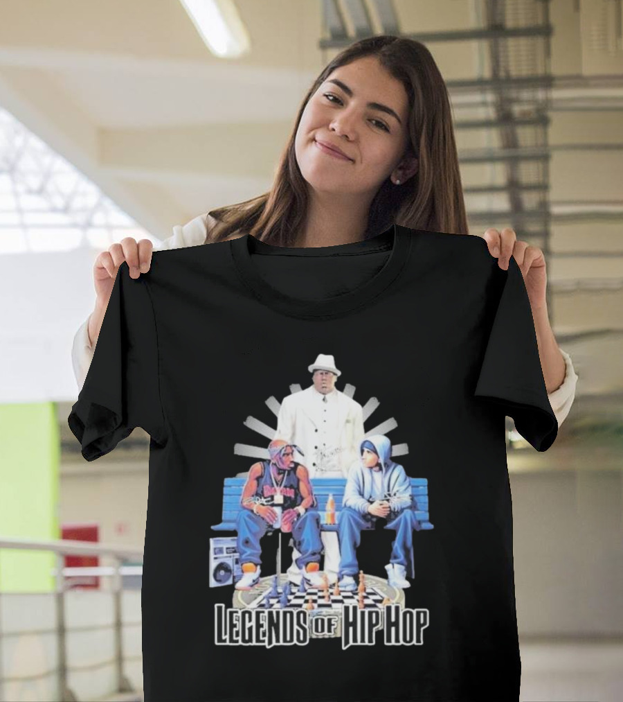 The Eminem Show Legends Of Hip Hop Bench Chess Game Boombox Trio T-Shirt