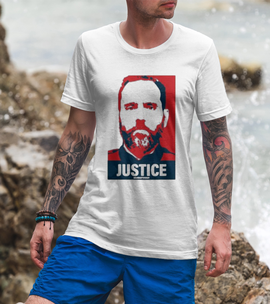Meidastouch Store Jack Smith Justice Iconic Red And Blue T-Shirt