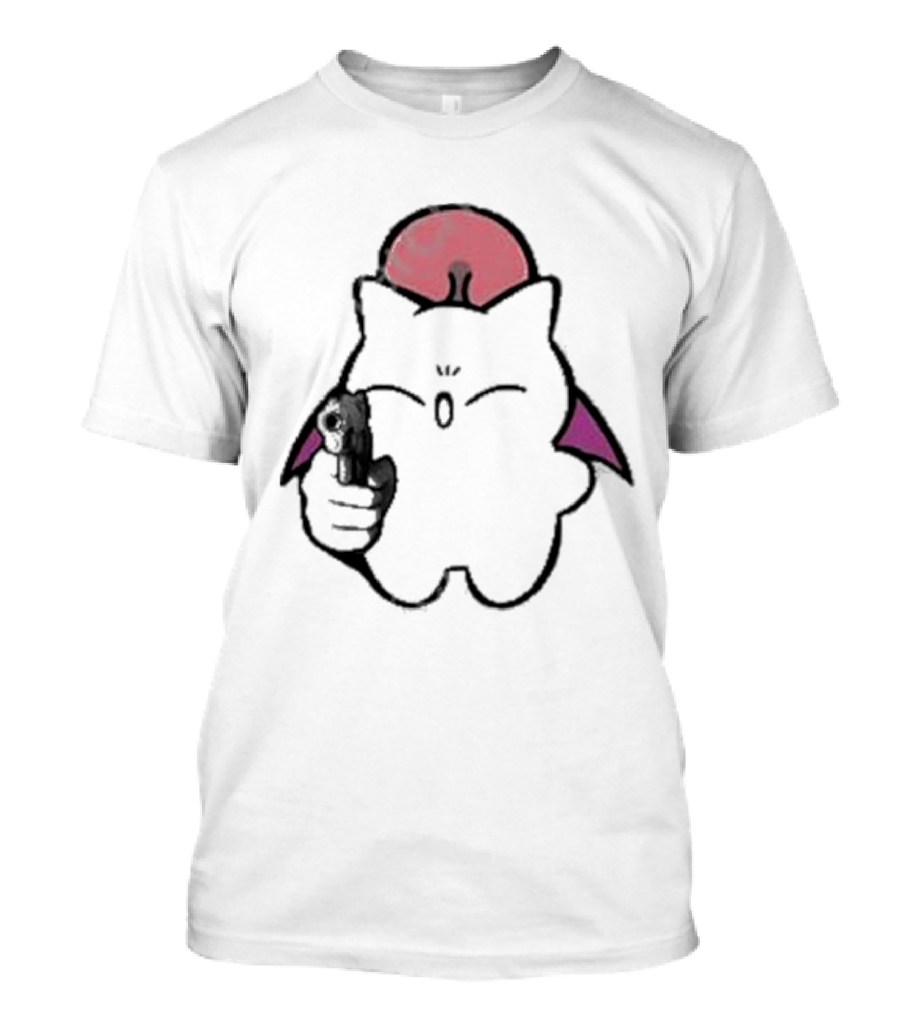 Gun Wielding Moogle By Wisdomeel T-Shirt