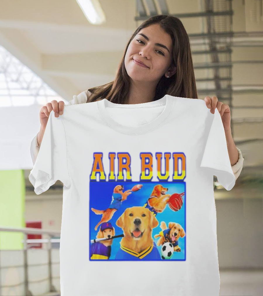Air Bud Basketball Soccer Baseball Football Dog Iconic Movie Sports T-Shirt