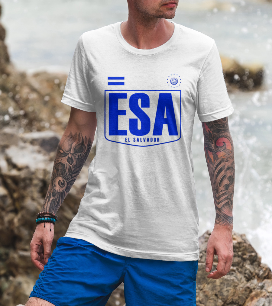 ESA El Salvador Logo Emblem With National T-Shirt