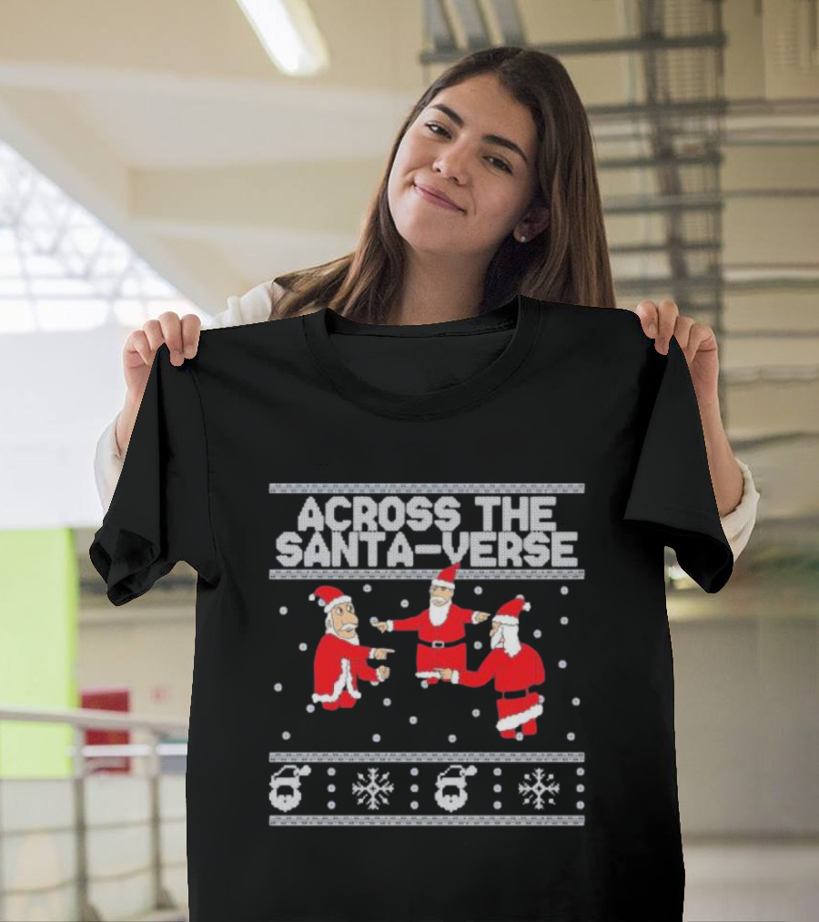 Across The Santa-verse Santa Claus Meme Icons T-Shirt