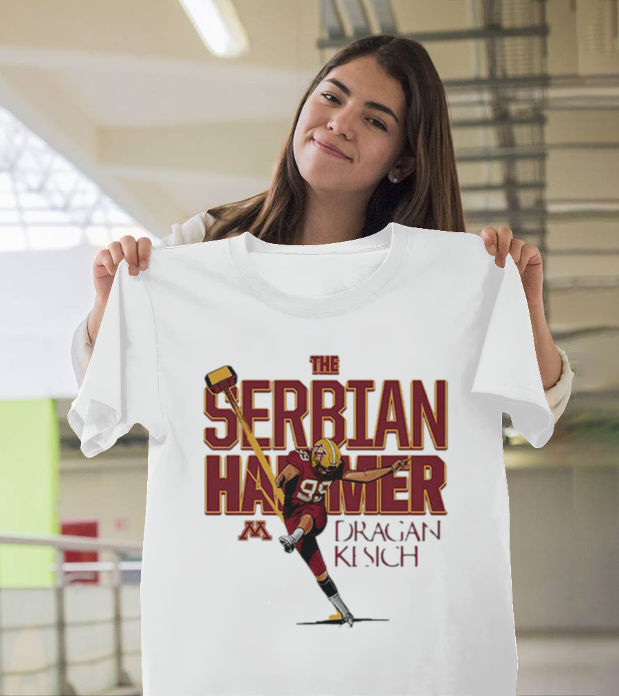 The Serbian Hammer Dragan Kesich Minnesota Football 95 T-Shirt