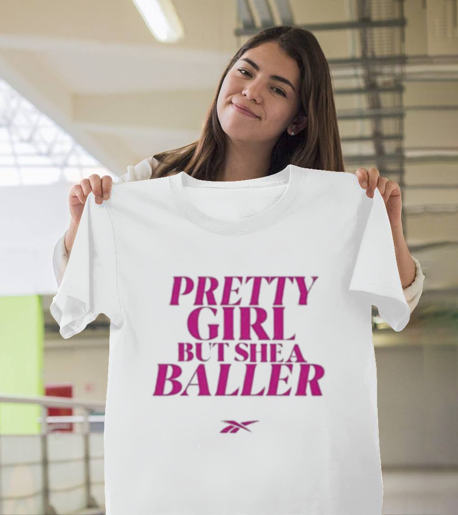Pretty Girl But She A Baller Reebok T-Shirt