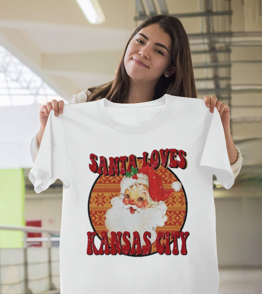 Santa Loves Kansas City T-Shirt