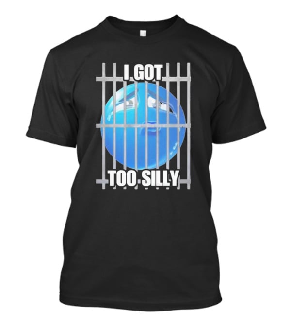 I Got Too Silly Blue Emoji Behind Bars T-Shirt