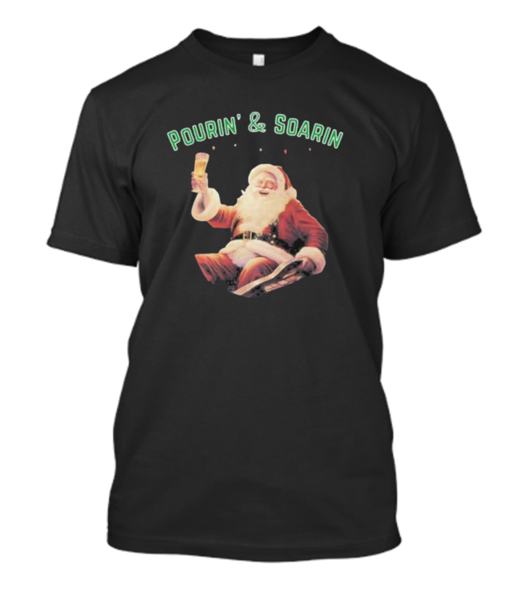 Pourin' And Soarin' Santa Cheers With Beer T-Shirt