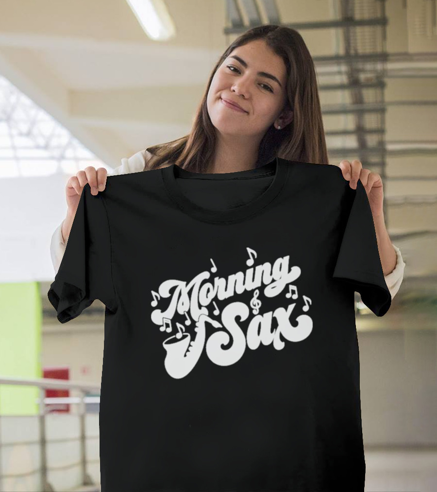 Morning Sax Boxyfresh Musical Notes T-Shirt
