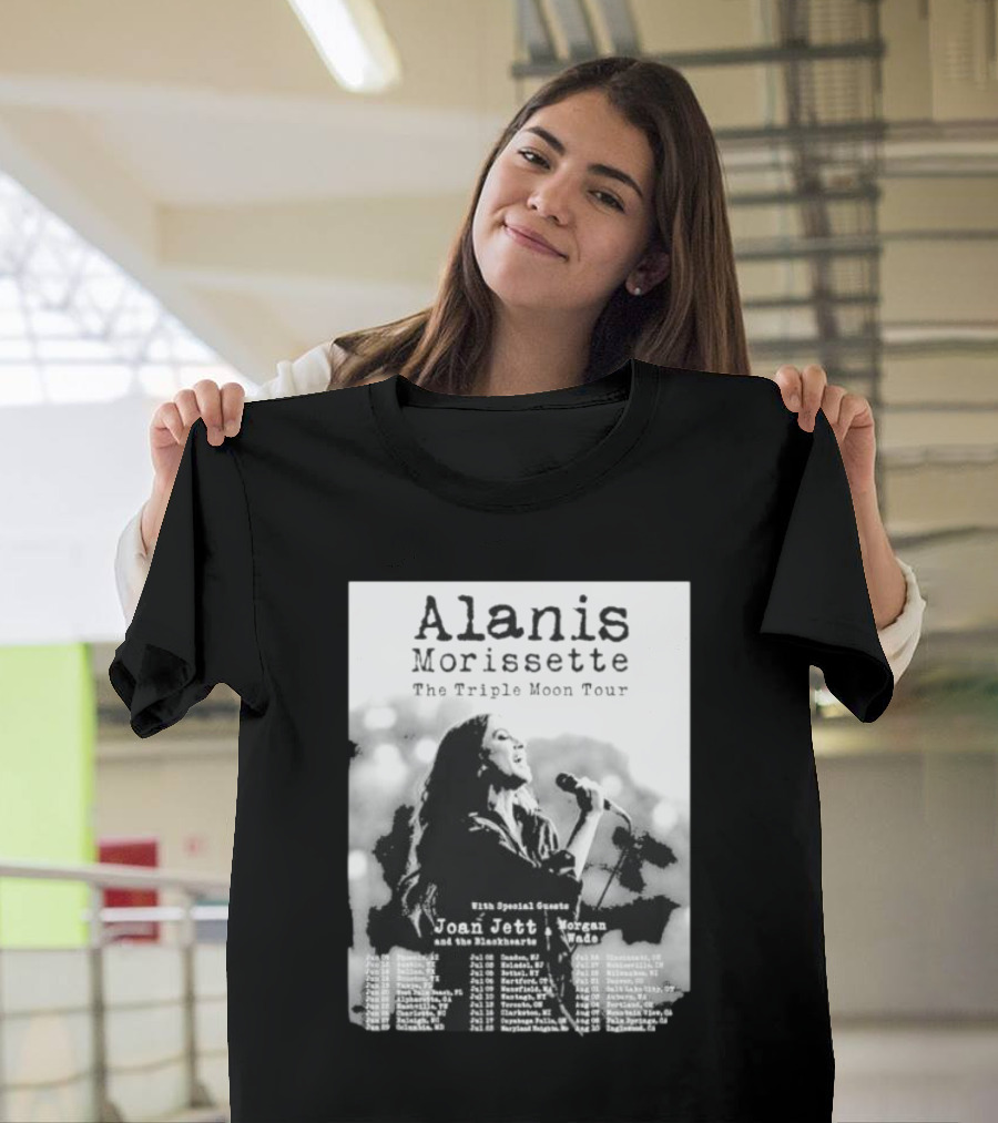 Alanis Morissette The Triple Moon Tour with Special Guests Joan Jett and the Blackhearts Morgan Wade Tour Dates T-Shirt
