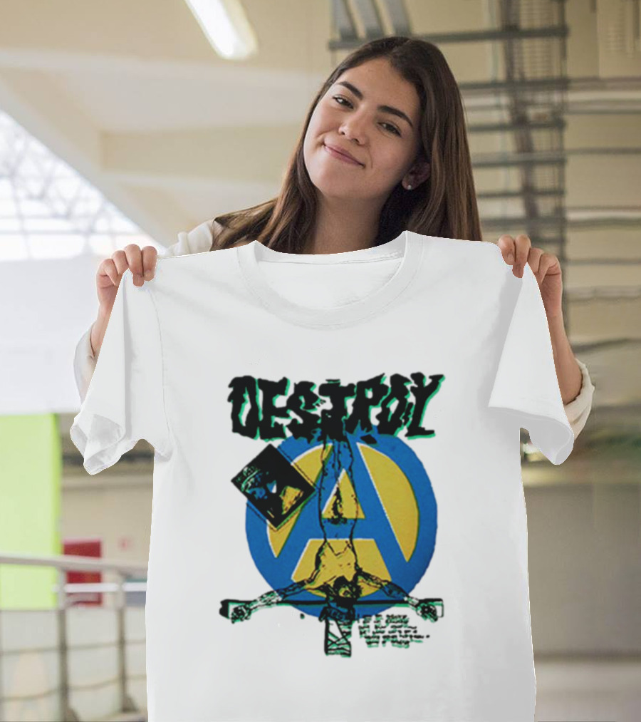 Destroy Anarchy Jesus Seditionaries Fashion Vintage Icon Punk Aesthetic T-Shirt