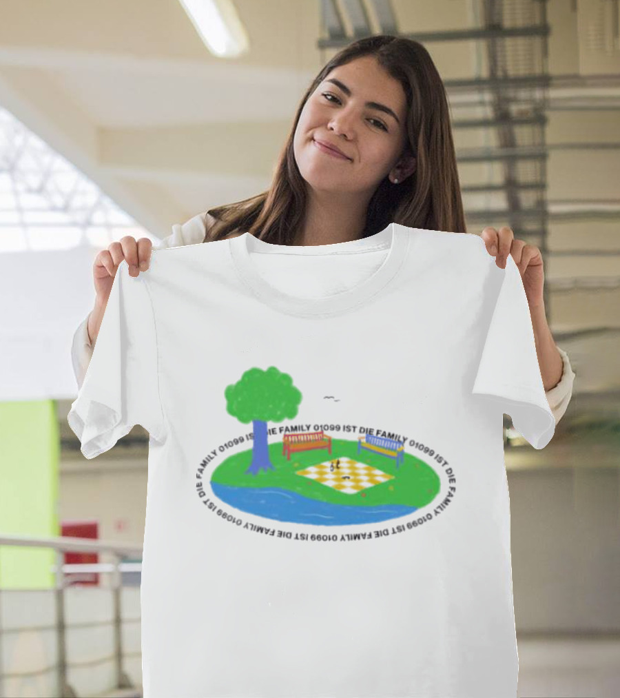 1099 Chess Picnic Park Scene T-Shirt