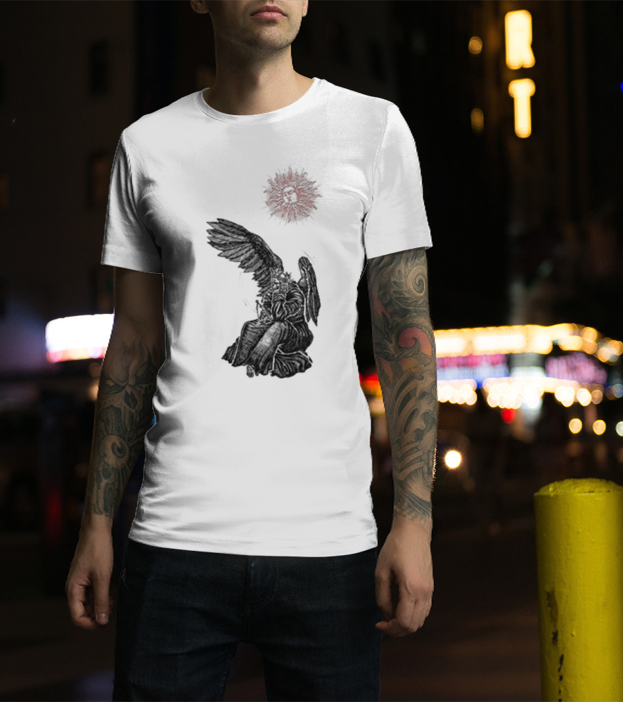 Angel And Skull Sun By Micah Ulrich T-Shirt