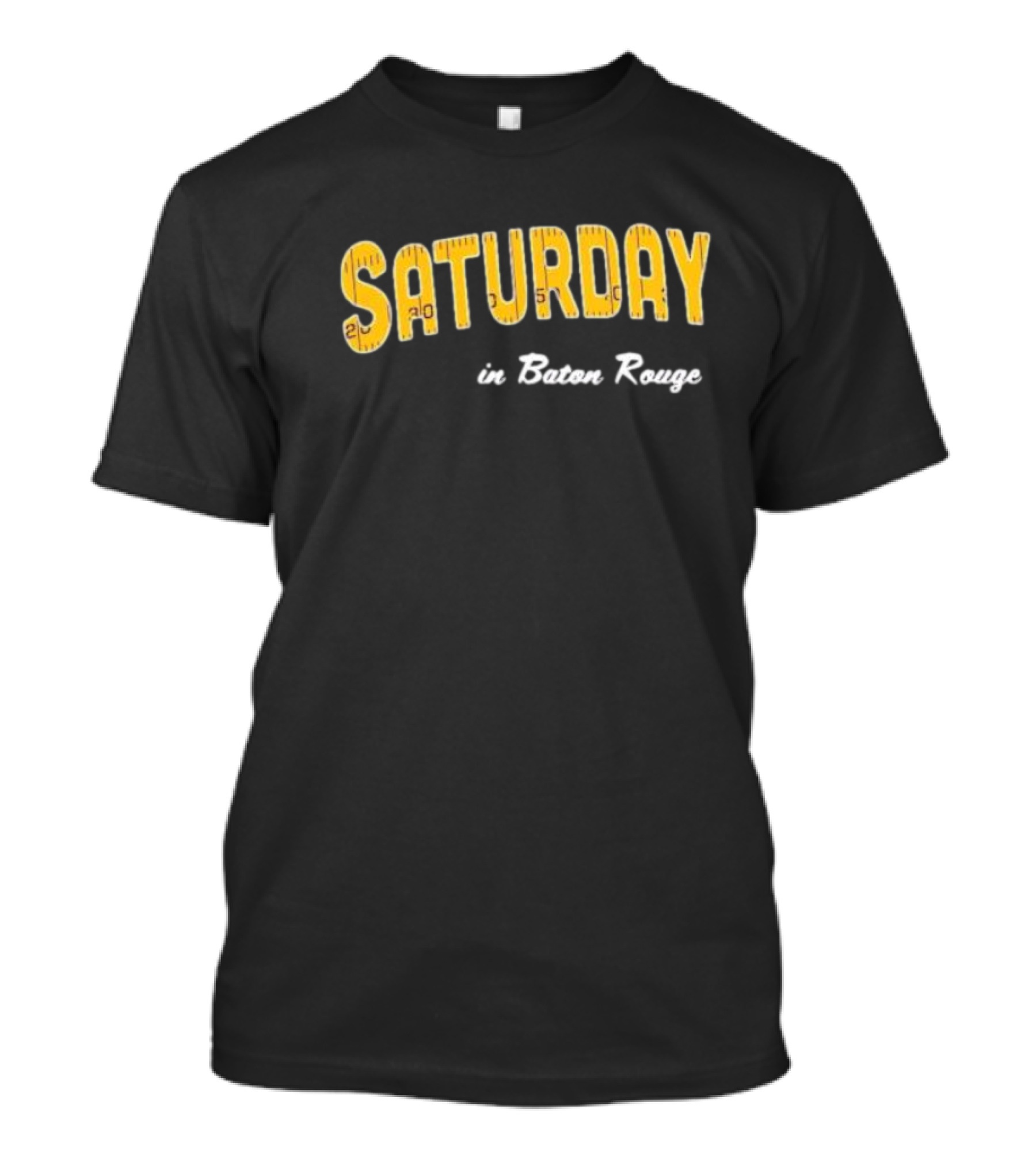 Saturday In Baton Rouge Game Day Yellow Football T-Shirt