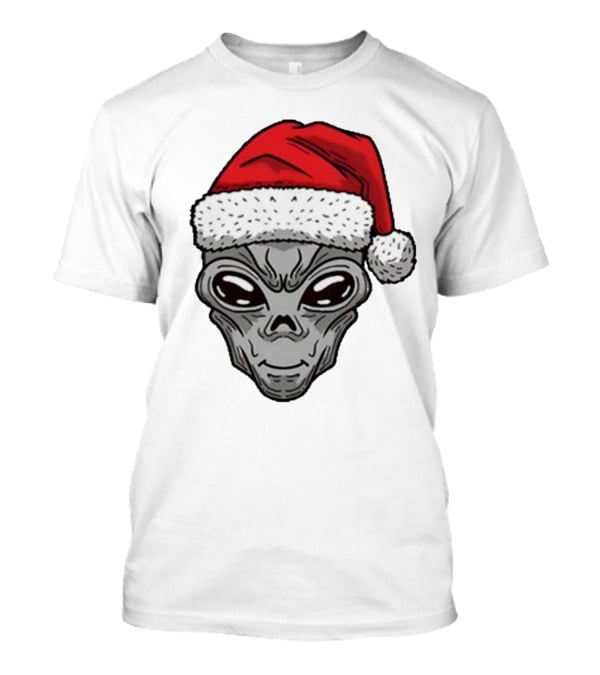 Santa Hat Alien Xmas T-Shirt