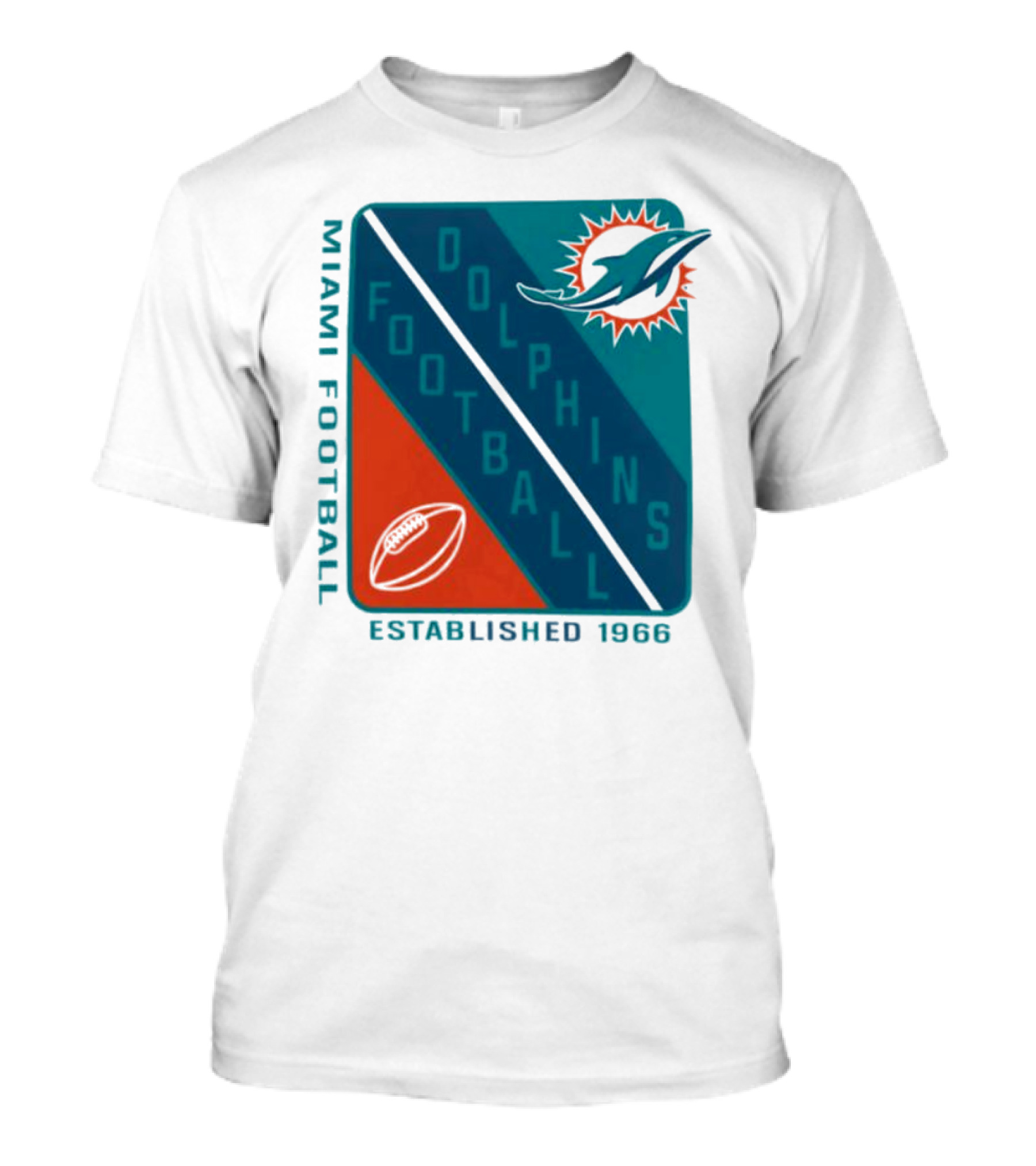 Miami Dolphins Football Established 1966 Logo Shield T-Shirt