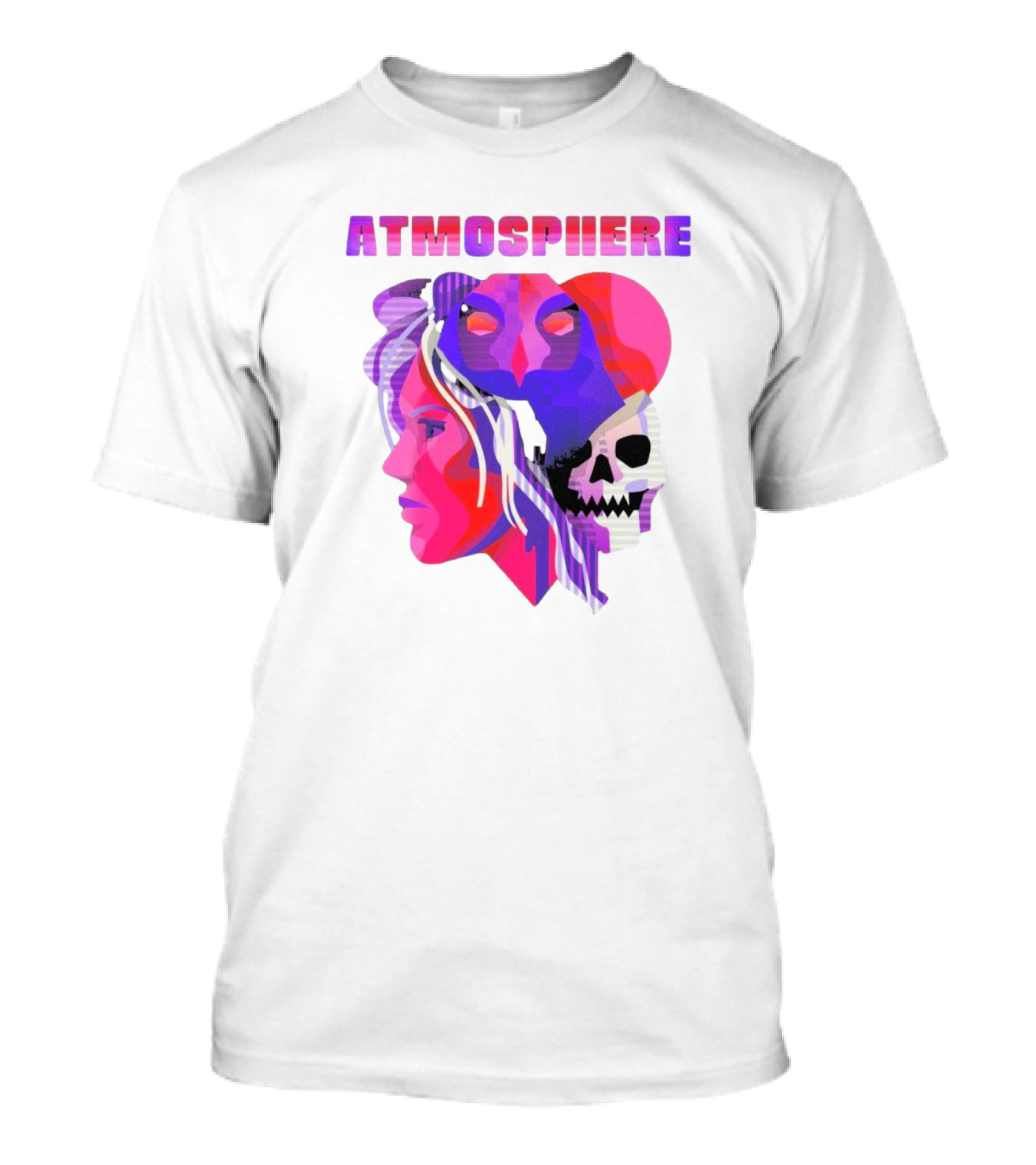 Atmosphere TDBH Colorful Faces And Skull T-Shirt