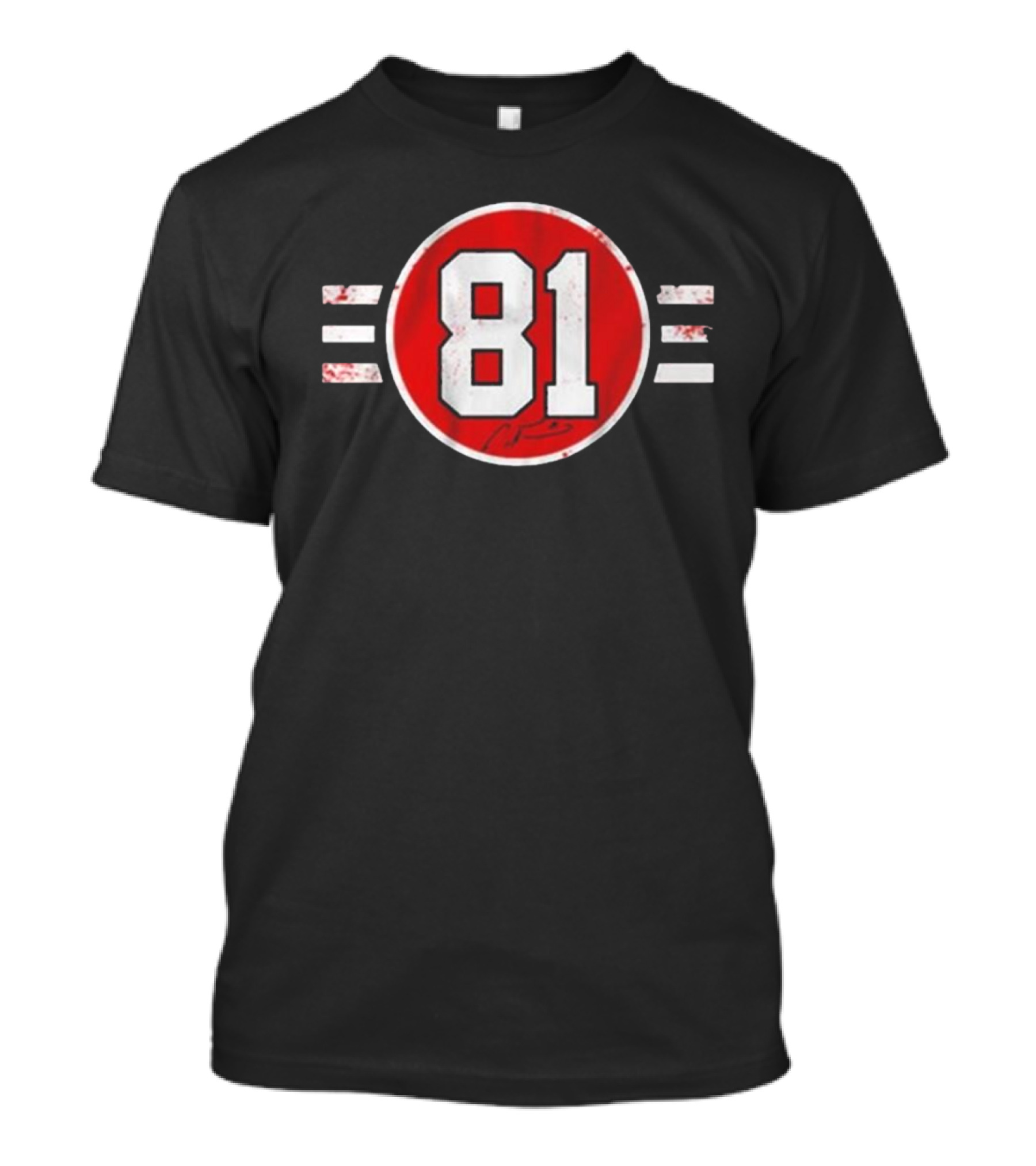 Chicago Blackhawks Marian Hossa 81 Red Circle Vintage Hockey T-Shirt