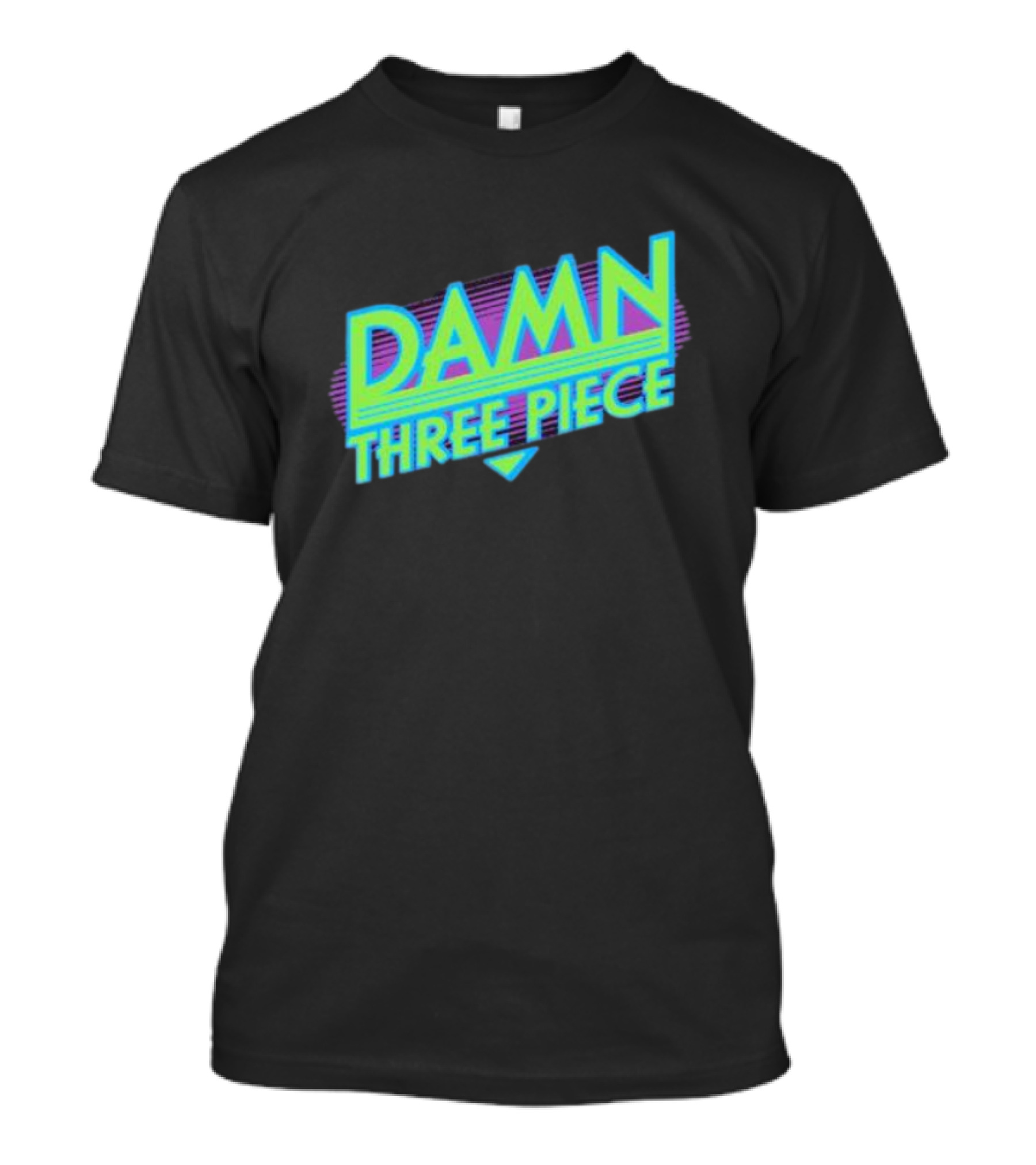 Damn Three Piece Retro Neon T-Shirt