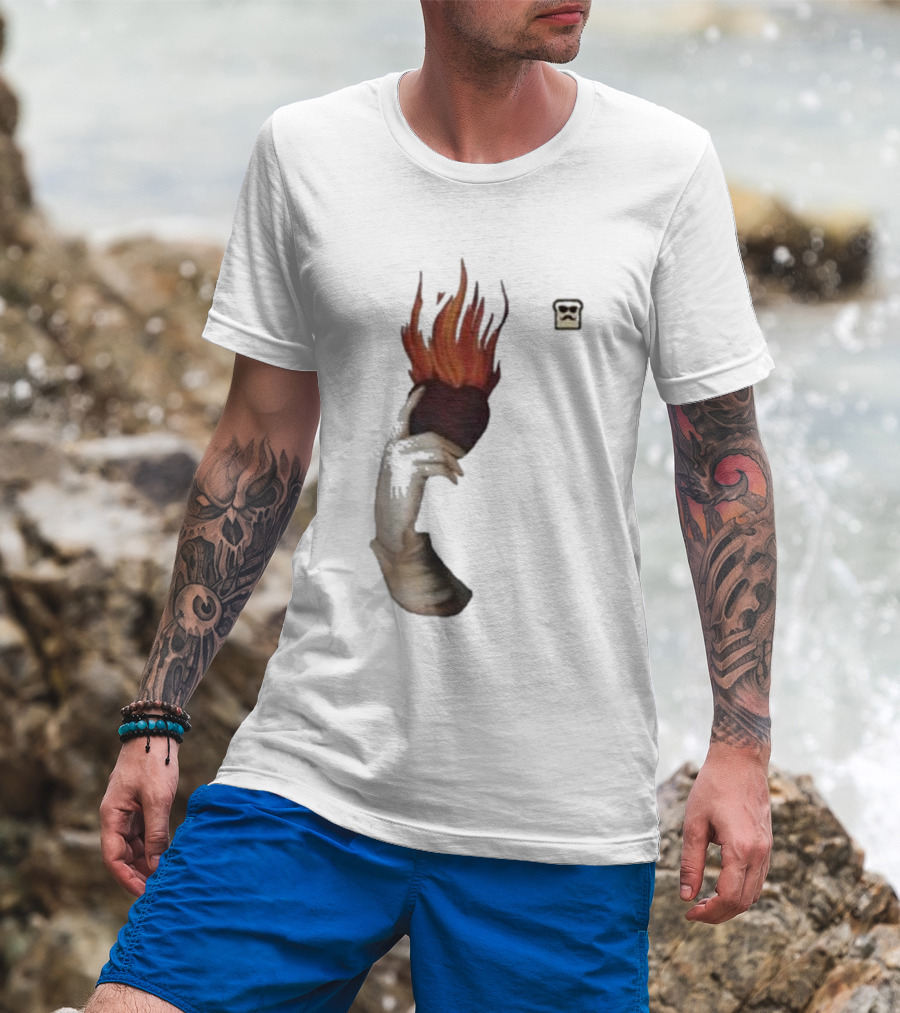 Disguised Toast Iconic Flame Heart Hand T-Shirt